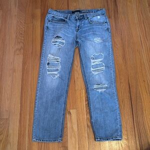 Aeropostale Boyfriend Distressed Medium Wash Jeans- Size 8